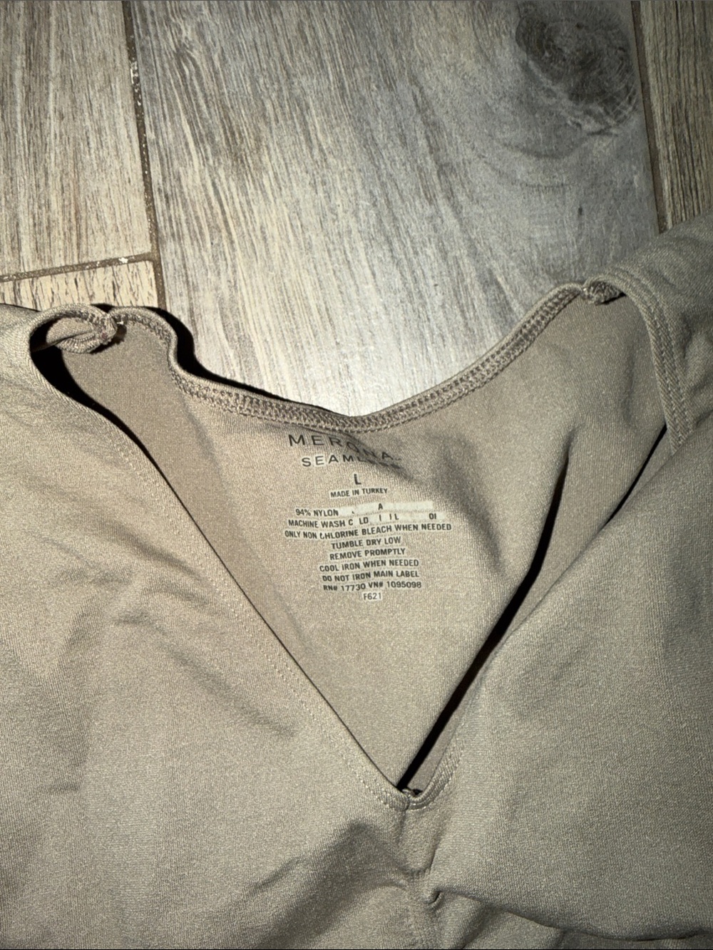 Merona Taupe Ruched V-Neck Tank Top - Picture 2 of 4